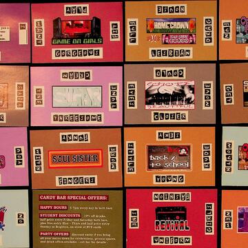 The other side of the 16 cards make up the cards for the game, each with different words on the edge of the cards.